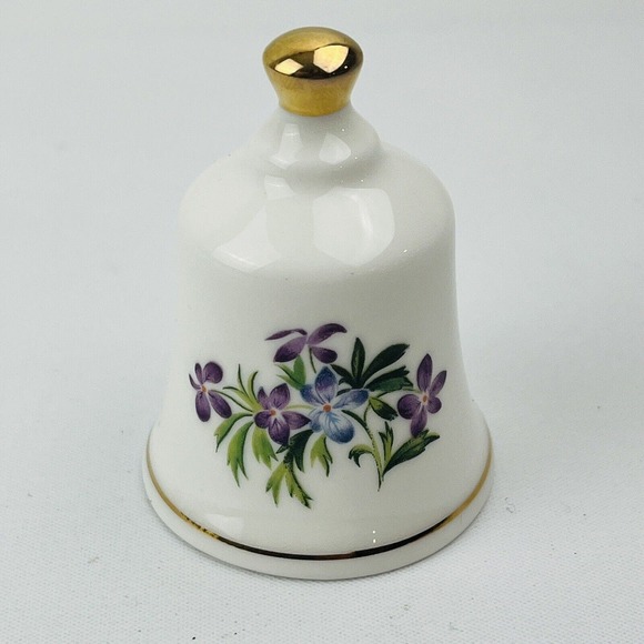Danbury Mint Illinois Native Violet Official State Flower Bell Collection‎ - Picture 1 of 5